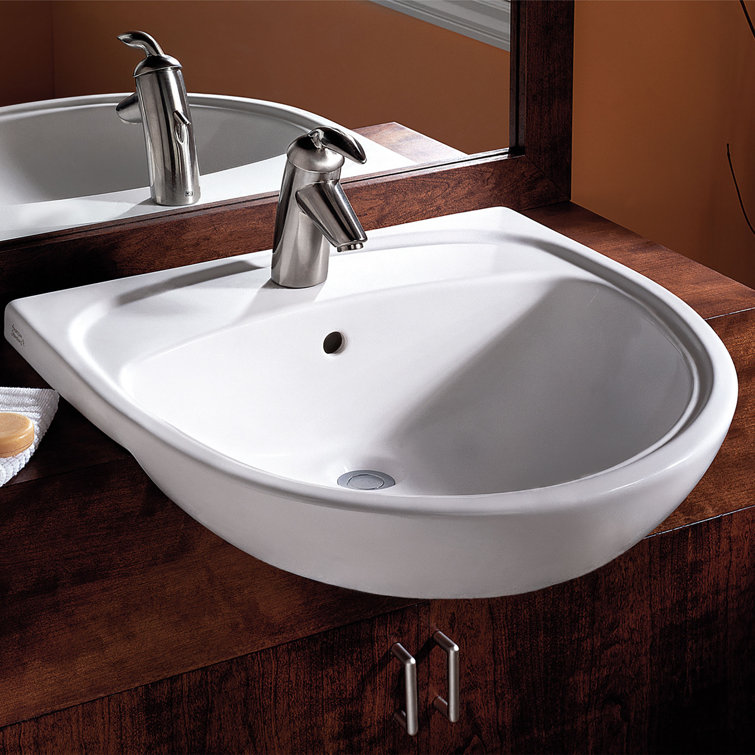 American Standard Mezzo Ceramic Circular DropIn Bathroom Sink with